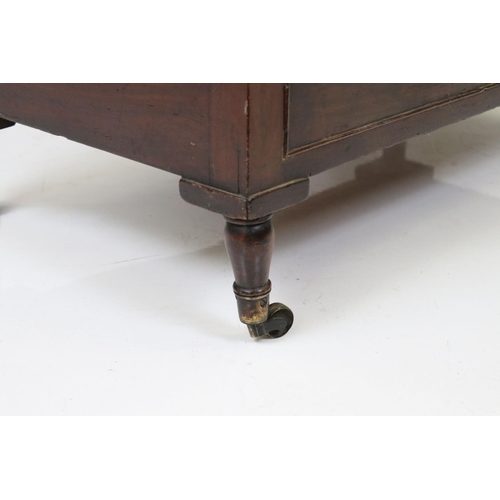 565 - Early 19th century Mahogany Whatnot, the three shelves with turned supports above a single drawer, r... 