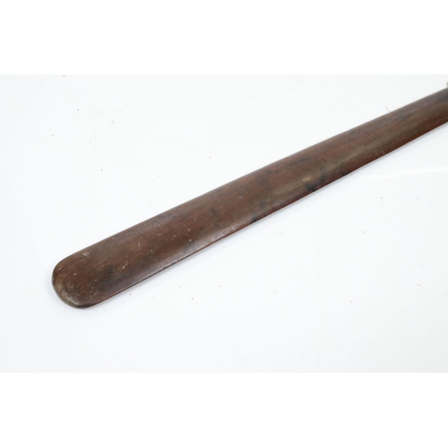 128 - New Zealand Maori Carved Hardwood Taiaha Staff or Paddle, 146cm long