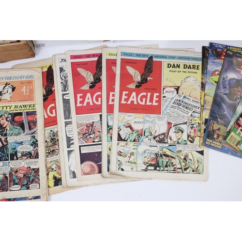 361 - Large collection of Eagle comics 1950 - 1955 (from issue 3 onwards), together with a few modern issu... 