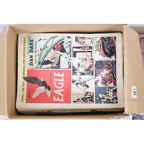 361 - Large collection of Eagle comics 1950 - 1955 (from issue 3 onwards), together with a few modern issu... 