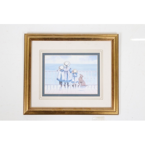 456 - Faye Whittaker Signed Limited Edition Print ' Seaside Days' no.1/950 together with eleven further Fa... 