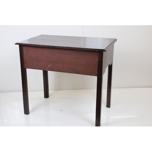 546 - George II / George III Mahogany Lowboy Side Table with three drawers and raised on square legs with ... 