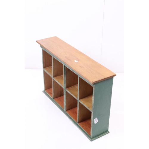 615 - Worktop pigeonholes of eight sections, 67cm wide x 44cm high