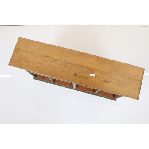 615 - Worktop pigeonholes of eight sections, 67cm wide x 44cm high