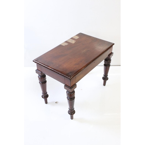 626 - Victorian rosewood footstool on cabriole legs, approx. 35cm, a rectangular footstool, approx. 44cm, ... 