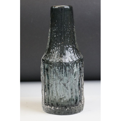 11 - Whitefriars Textured Bottle Vase in Pewter, designed by Geoffrey Baxter, pattern no. 9730, 20.5cm ta... 