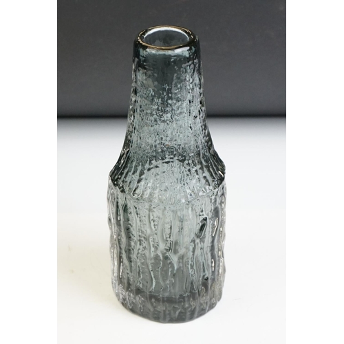 11 - Whitefriars Textured Bottle Vase in Pewter, designed by Geoffrey Baxter, pattern no. 9730, 20.5cm ta... 