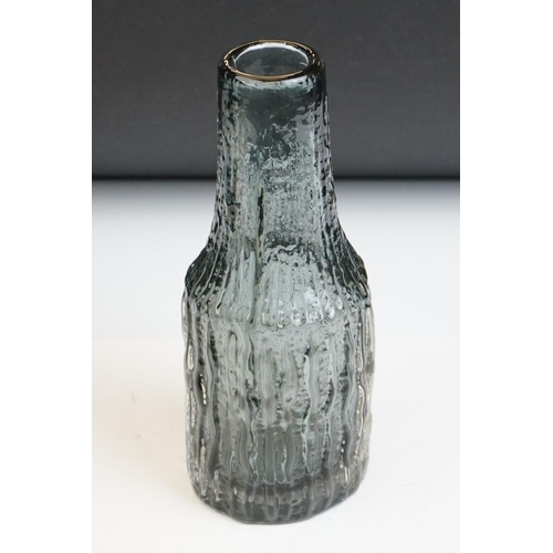 11 - Whitefriars Textured Bottle Vase in Pewter, designed by Geoffrey Baxter, pattern no. 9730, 20.5cm ta... 