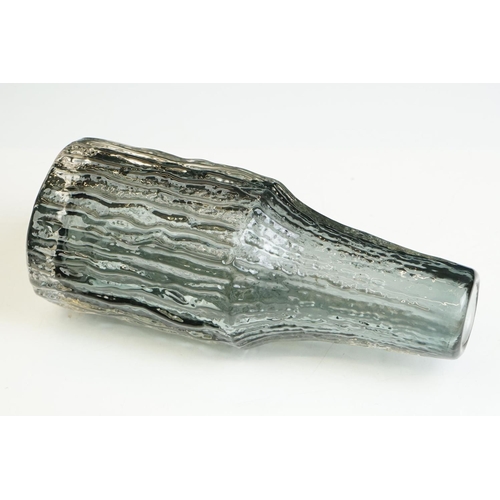 11 - Whitefriars Textured Bottle Vase in Pewter, designed by Geoffrey Baxter, pattern no. 9730, 20.5cm ta... 