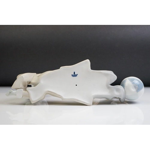 14 - Lladro Reclining Clown porcelain figure, model no. 4618, gloss finish, approx 36.5cm long