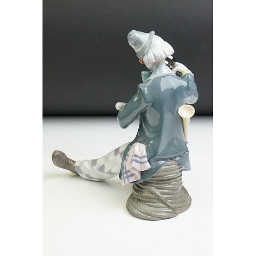 17 - Lladro ' Checking The Time ' porcelain clown figure, model no. 5762, 24cm tall