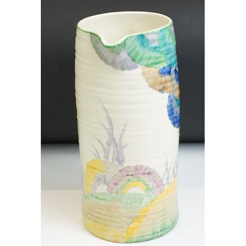 21 - Clarice Cliff for Newport Pottery - A large Bizarre Range ' Rhodanthe ' pattern beer or lemonade jug... 