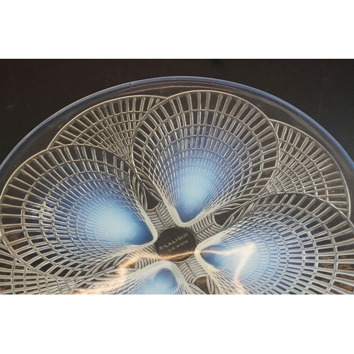 26 - Rene Lalique - 'Coquilles' clear and opalescent glass plate, wheel cut mark 'R LALIQUE FRANCE' and e... 