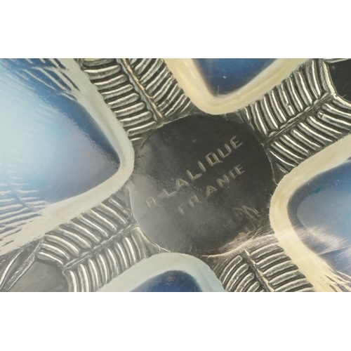 26 - Rene Lalique - 'Coquilles' clear and opalescent glass plate, wheel cut mark 'R LALIQUE FRANCE' and e... 