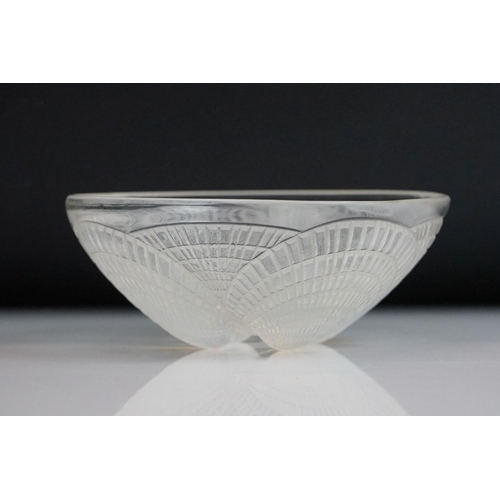 26 - Rene Lalique - 'Coquilles' clear and opalescent glass plate, wheel cut mark 'R LALIQUE FRANCE' and e... 