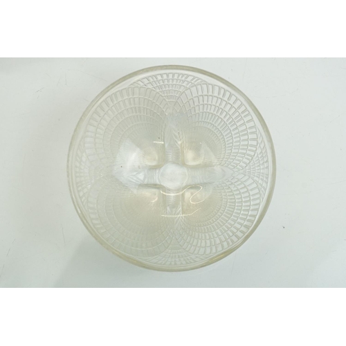 26 - Rene Lalique - 'Coquilles' clear and opalescent glass plate, wheel cut mark 'R LALIQUE FRANCE' and e... 