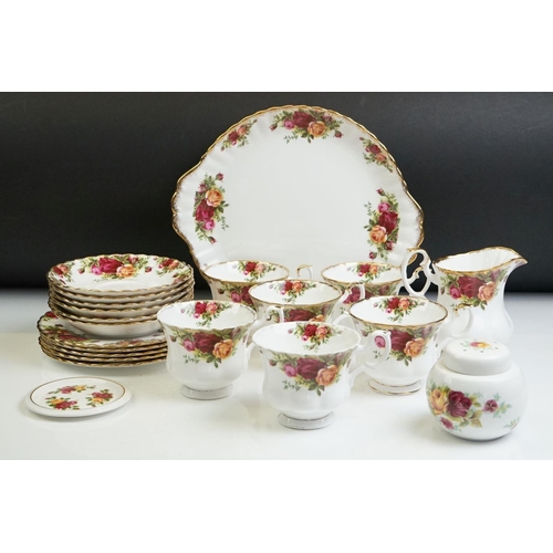 45 - Royal Albert ' Old Country Roses ' Tea ware including six tea cups, six saucers, five tea plates, sa... 