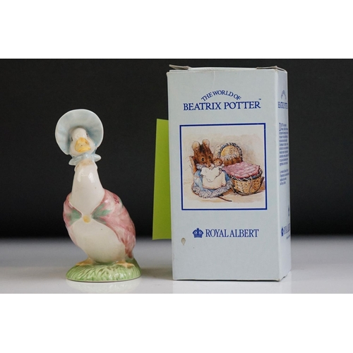 46 - Nine boxed Royal Albert The World Of Beatrix Potter pottery porcelain figures, to include Fierce Bad... 