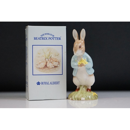 46 - Nine boxed Royal Albert The World Of Beatrix Potter pottery porcelain figures, to include Fierce Bad... 