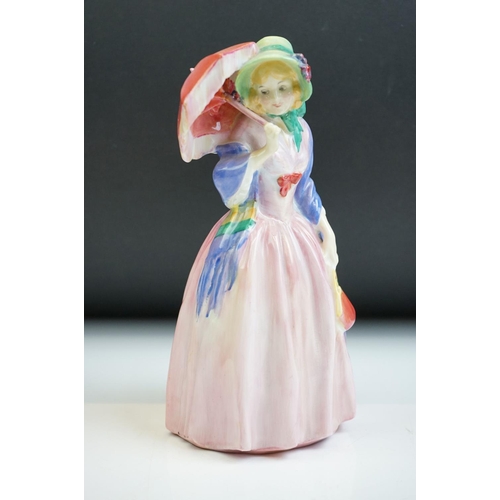 62 - Two Porcelain Lady Figures to include Royal Doulton ' Miss Demure ' (7534) and Royal Worcester ' Fir... 