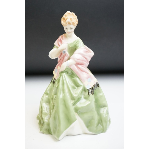 62 - Two Porcelain Lady Figures to include Royal Doulton ' Miss Demure ' (7534) and Royal Worcester ' Fir... 