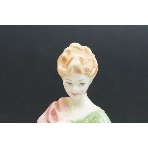 62 - Two Porcelain Lady Figures to include Royal Doulton ' Miss Demure ' (7534) and Royal Worcester ' Fir... 