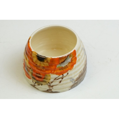 65 - Clarice Cliff - Clarice Cliff conical salt dish with hand painted stylised flame-like tree decoratio... 