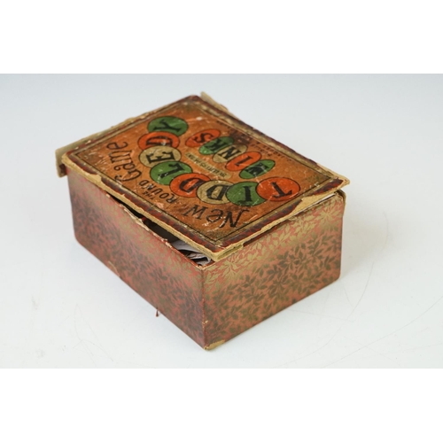 191 - 19th century Boxed Jaques of London ' The New Round Game Tiddledy Winks ' with directions leaflet