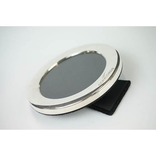 196 - Concorde - Silver Hallmarked Circular Photograph Frame stamped Concorde, Sheffield 1997, 12cm diamet... 