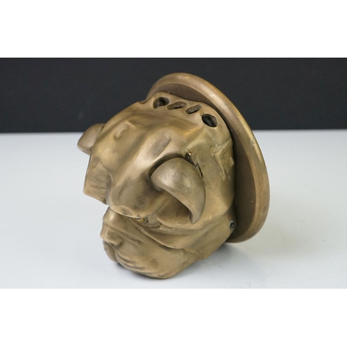 203 - A bronze pug doll bell