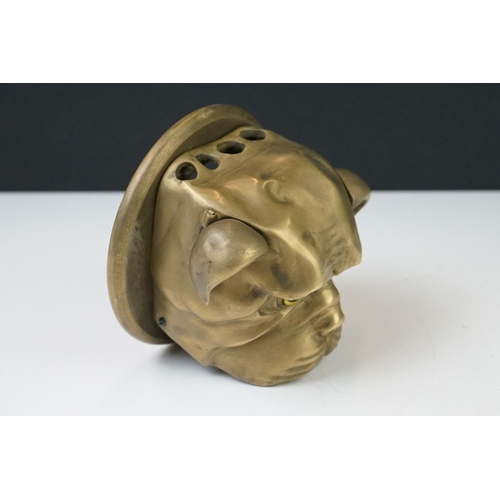 203 - A bronze pug doll bell