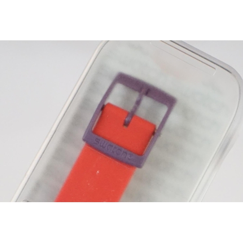 284 - A cased Swatch London 2012 olympics quartz wristwatch.