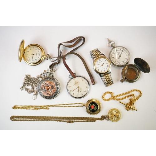 335 - Collection of pocket watches, pendant watches & gents watch