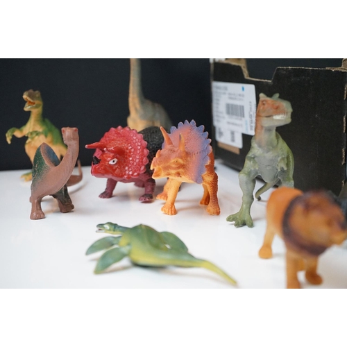 340 - Collection of Plastic Dinosaurs and Farm Animals