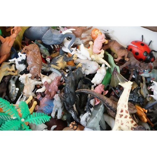 340 - Collection of Plastic Dinosaurs and Farm Animals