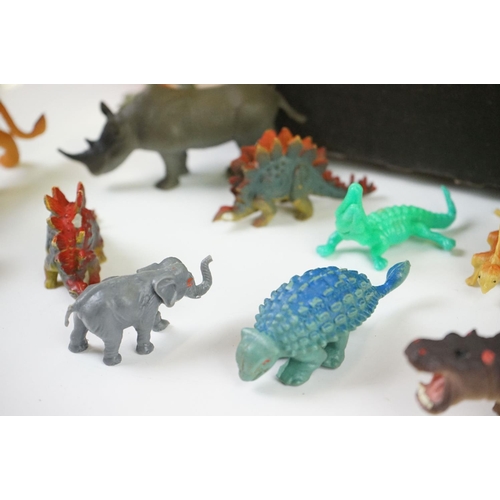 340 - Collection of Plastic Dinosaurs and Farm Animals