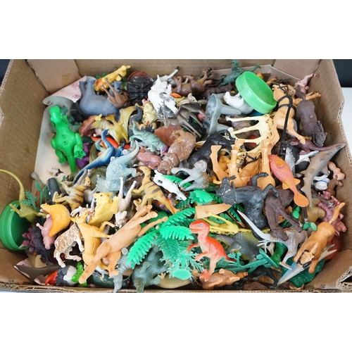 340 - Collection of Plastic Dinosaurs and Farm Animals