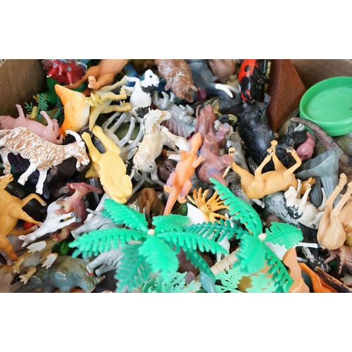 340 - Collection of Plastic Dinosaurs and Farm Animals