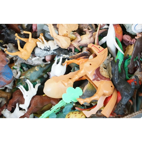 340 - Collection of Plastic Dinosaurs and Farm Animals