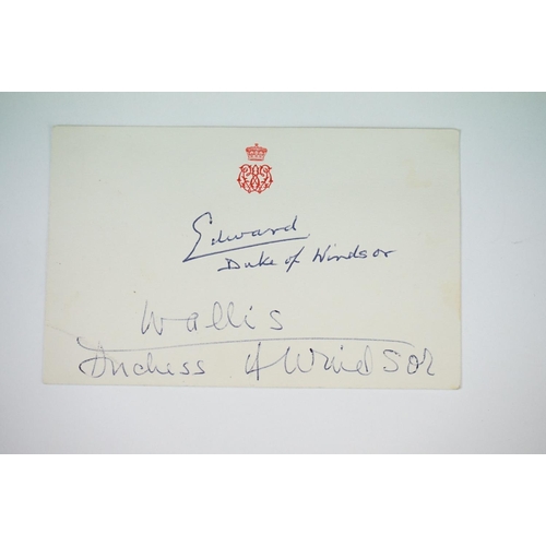 347 - A Edward Duke of Windsor and Wallis Simpson autograph together with Black & White photograph.