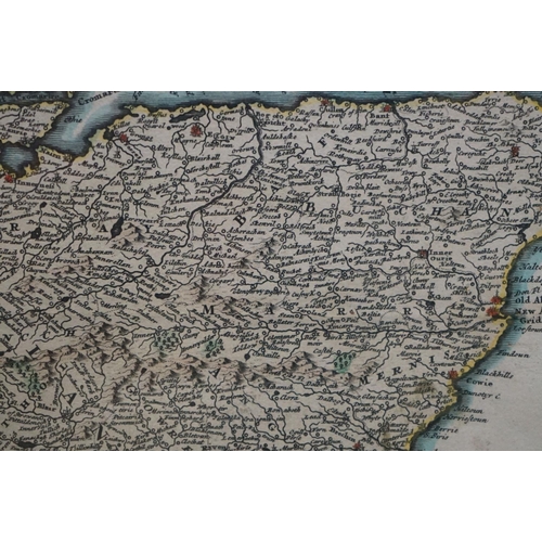 491 - Antique Coloured Map Engraving of Scotland by Johann Babtist Homann, 'Regnum Scotiae', 58cm x 49cm, ... 