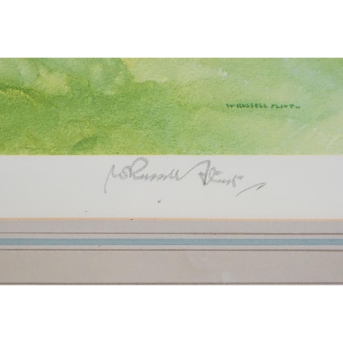 493 - Two Signed William Russell Flint Print including Esperanza, both signed in pencil to margin, largest... 