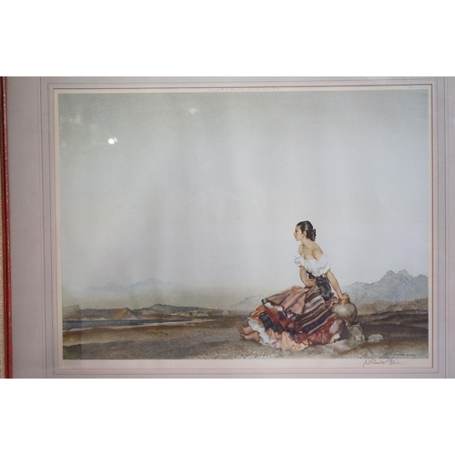 493 - Two Signed William Russell Flint Print including Esperanza, both signed in pencil to margin, largest... 