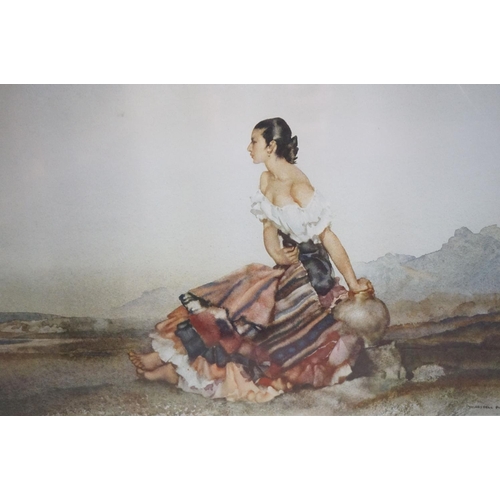 493 - Two Signed William Russell Flint Print including Esperanza, both signed in pencil to margin, largest... 