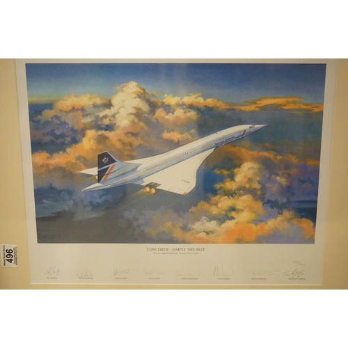 496 - Concorde interest - Antony Hansard Signed Limited Edition Concorde Print titled ' The High Flyer ' n... 