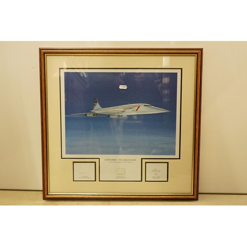 496 - Concorde interest - Antony Hansard Signed Limited Edition Concorde Print titled ' The High Flyer ' n... 