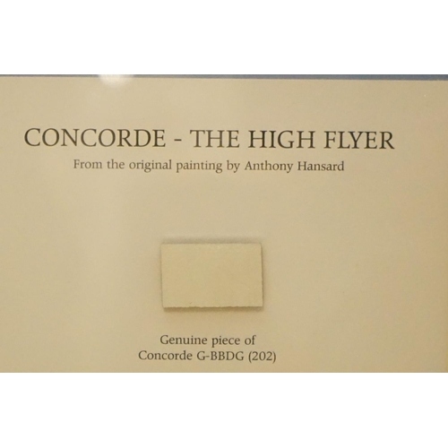 496 - Concorde interest - Antony Hansard Signed Limited Edition Concorde Print titled ' The High Flyer ' n... 