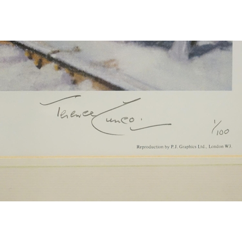 500 - Terence Cuneo, Signed Limited Edition Print titled ' Sir Nigel Gresley ' no. 1/100, image measures 3... 