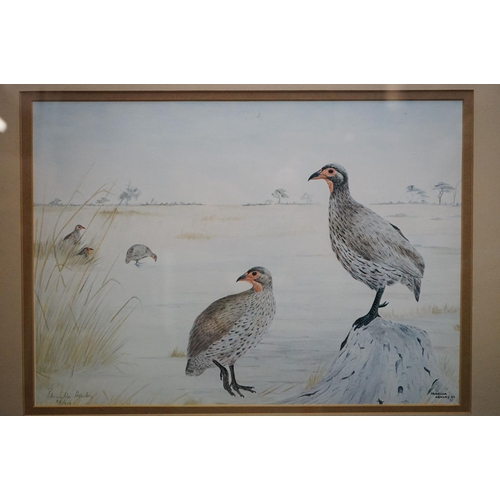 501 - Pair of Priscilla Henley Signed Limited Edition Prints of Partridges and Quail Birds, no's.84/400, 2... 