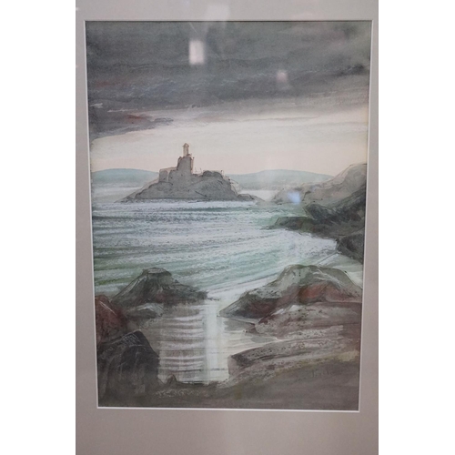 505 - Irene Bache, Watercolour titled to verso ' S. Giorgio Maggiore, Venice ', 39cm x 26cm together with ... 